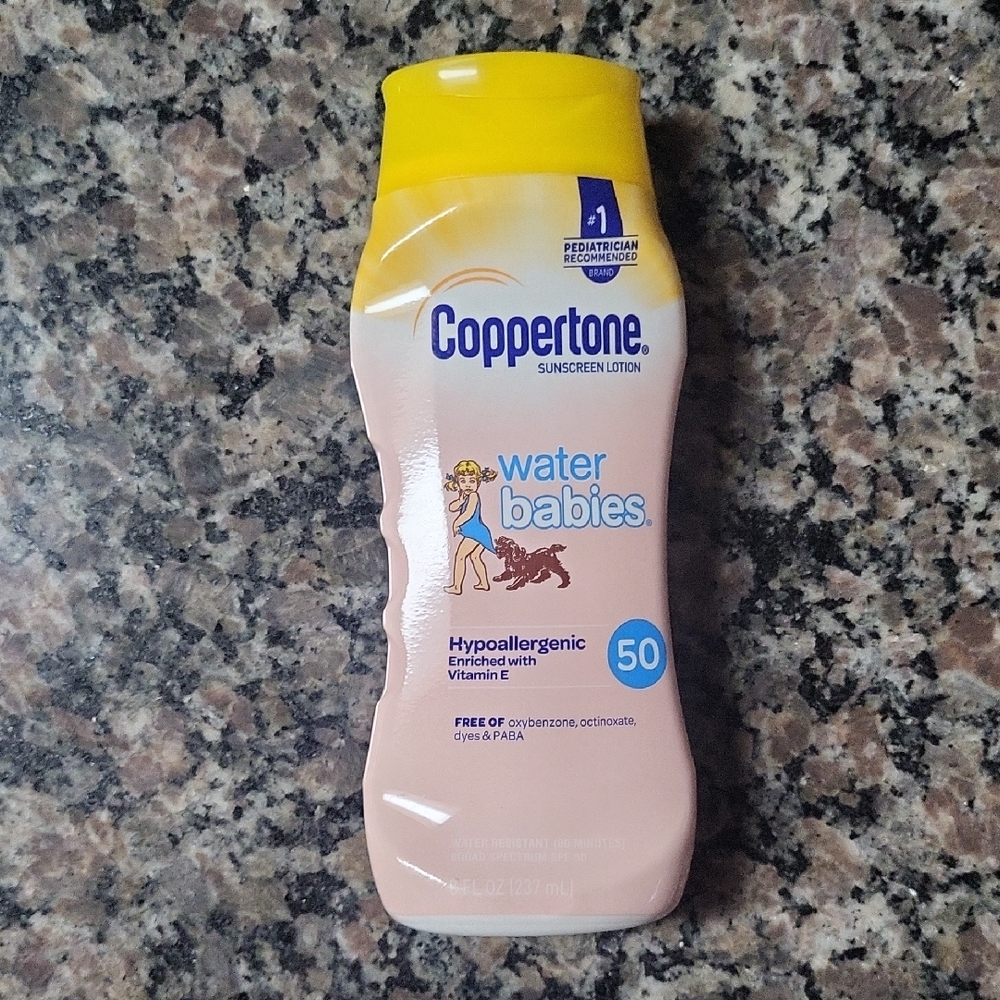 Coppertone Water Babies Sunscreen Lotion SPF 50 8 fl oz new